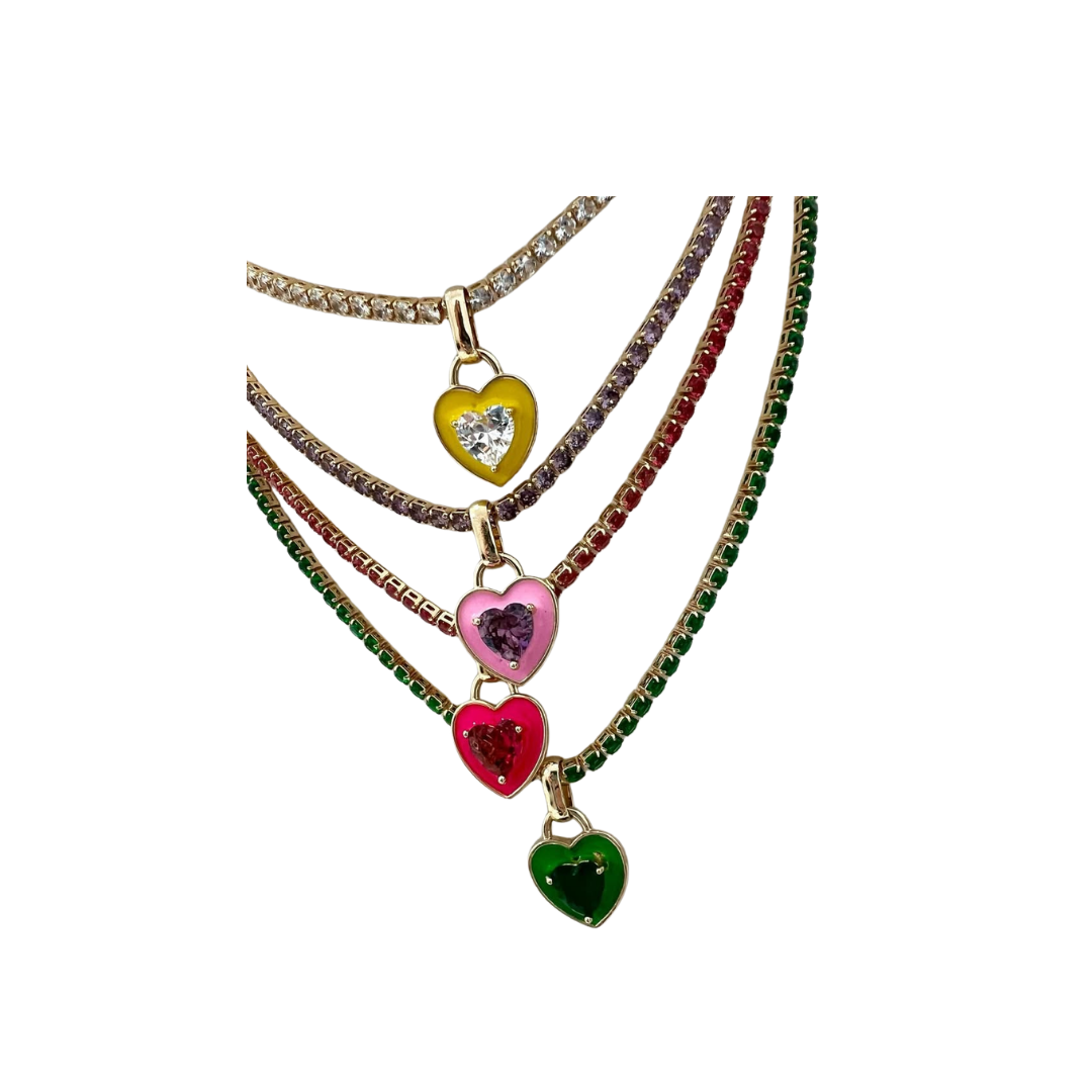 Collar tenis corazon