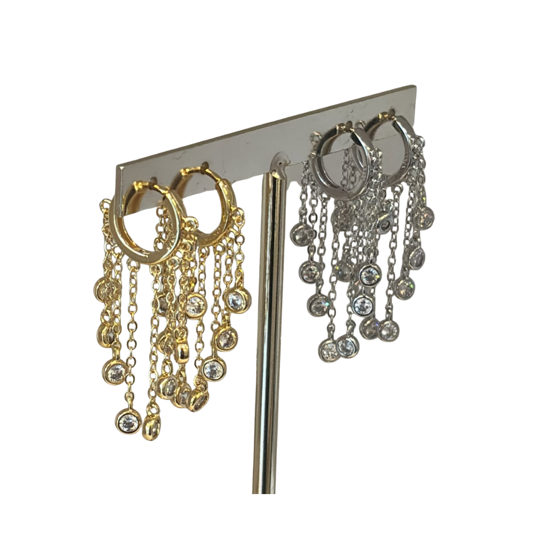 Aretes Lluvia Cristal