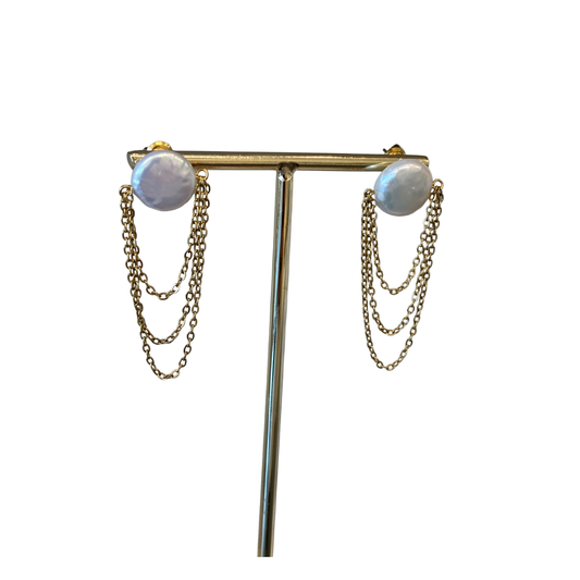 ARETES PERLA LLUVIA